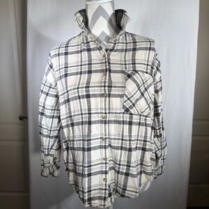 Billabong Black and White Plaid Shirt